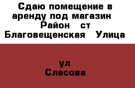 Сдаю помещение в аренду под магазин › Район ­ ст.Благовещенская › Улица ­ ул.Слесова › Дом ­ 75 › Общая площадь ­ 70 › Цена ­ 30 000 - Краснодарский край, Анапский р-н, Благовещенская ст-ца Недвижимость » Помещения аренда   